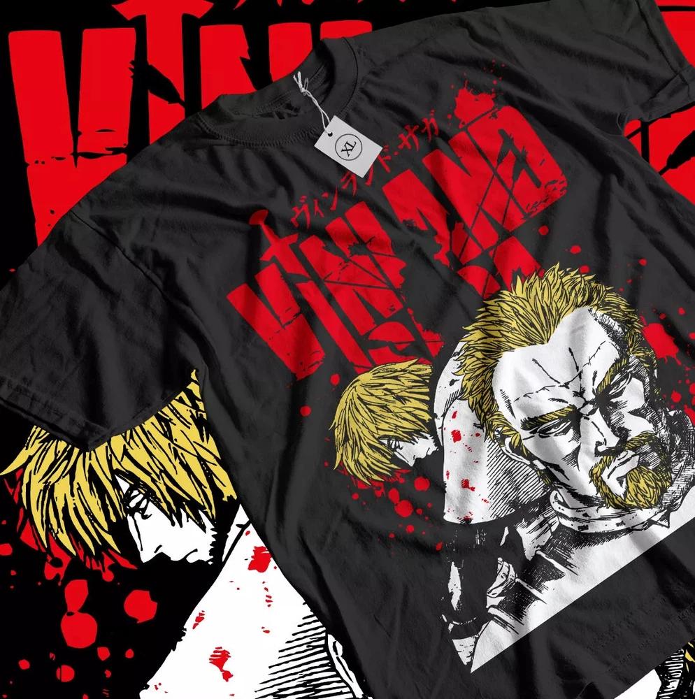 Thorfinn Shirt Vinland Askeladd Japanese Shonen Viking Saga Tshirt Black S