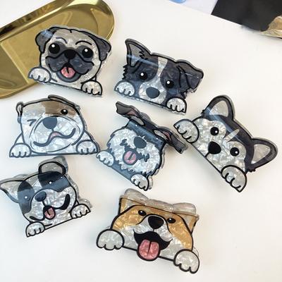 Puppy Schnauzer Crab Clip Korean Style Hair Clip Kawaii Cartoon Dog Hair Claw Woman
