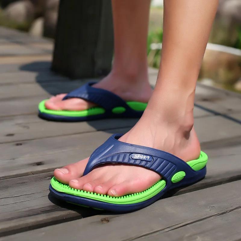Men's Flip Flops Massage Granule Men Slippers Comfortable Beach Sandals Men Casual Shoes House Flip Flops Bathroom Shoes