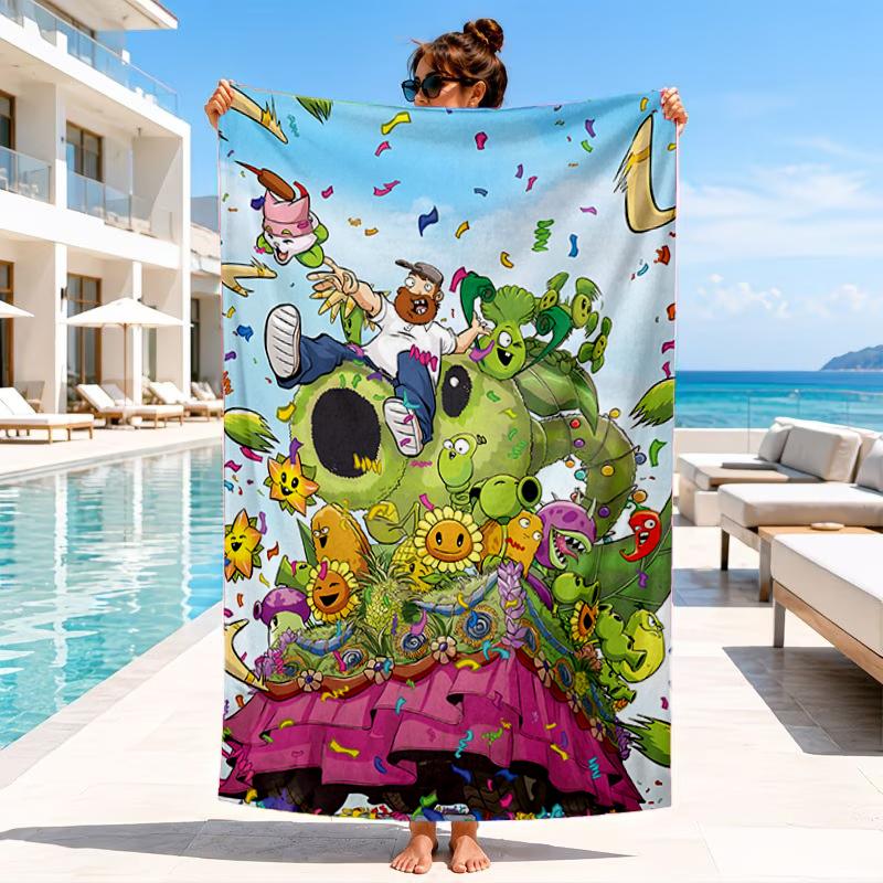Zombie Party Beach Towel, Microfiber Beach Towel, Perfect For Pool, Beach, Travel, Home Decor Beach Party Fan Gifts