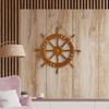 Decorazione da Parete Ruota del Timone di Nave Nautica, Decorazione per Pareti, Timone di Barca in Legno