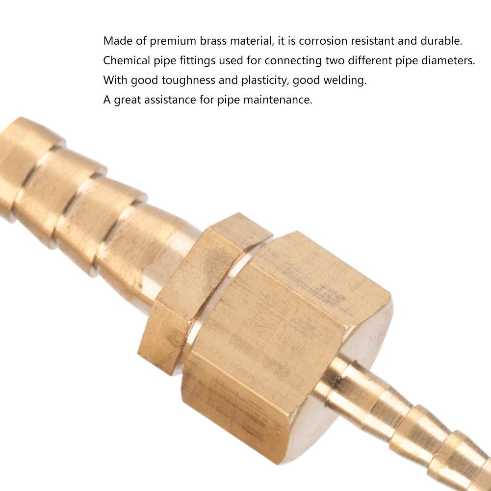 2pcs 410mm Brass Fitting Hose Barb Tail Reducer Reducing Plug Connector