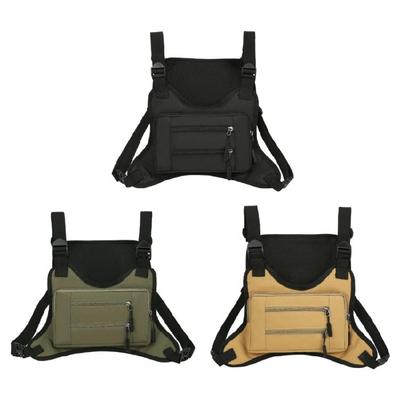 Colete de Corrida Mochila de Ciclismo Bolsa de Colete de Corrida Bolsa Tática de Peito Pacote de Peito Leve Pacote de Esportes de Corrida à Prova d'Água
