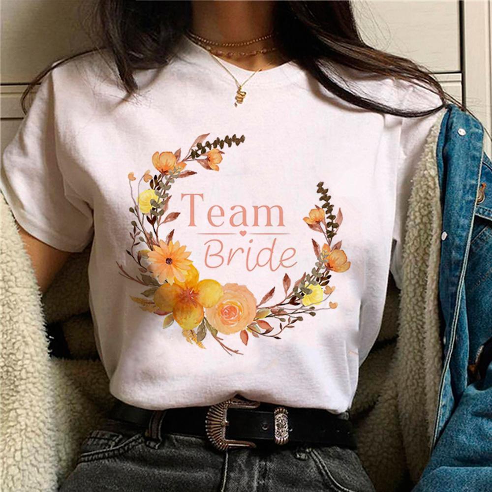 Team Bride Bride To Be Evjf Tshirt Unisex Anime Harajuku Comic Tshirts Female Japanese Clothing