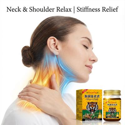 Natural Herbal Extract Massage Balm - Thai Golden Tiger 55g - Gentle Warming Relief for Aches