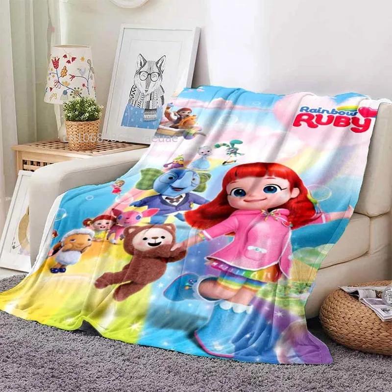 Serie Animata Rainbow Ruby Coperta per Bambini Lulu e Orso Coperta Carina Coperta per Intelligenza e Avventura Personalizzabile con Foto