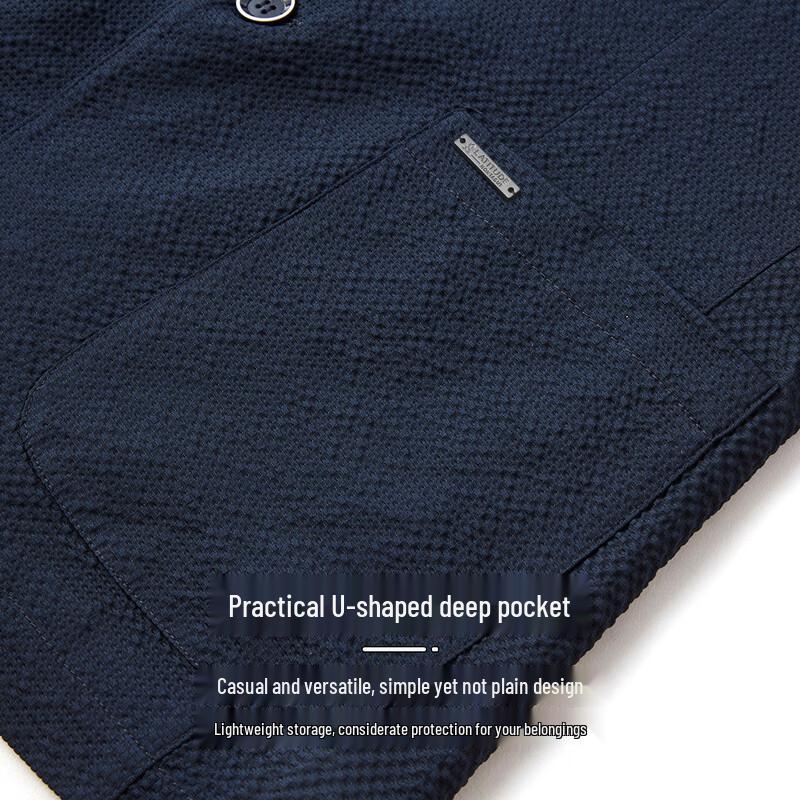 MONTAGUT Men's Seersucker Lightweight Casual Blazer