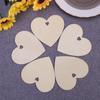 50/100pcs 100mm Wooden Love Heart Christmas Ornaments Blank Slice for DIY Craft Making, Painting, Christmas Decorations