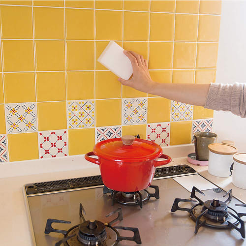 Azuma Melamine Sponge TK Gosh Cube Free Cut Value Pack, 4x8x12cm (2 Pieces) or 4x4x12cm (4 Pieces), White, No Detergent Required, Just Soak with Water