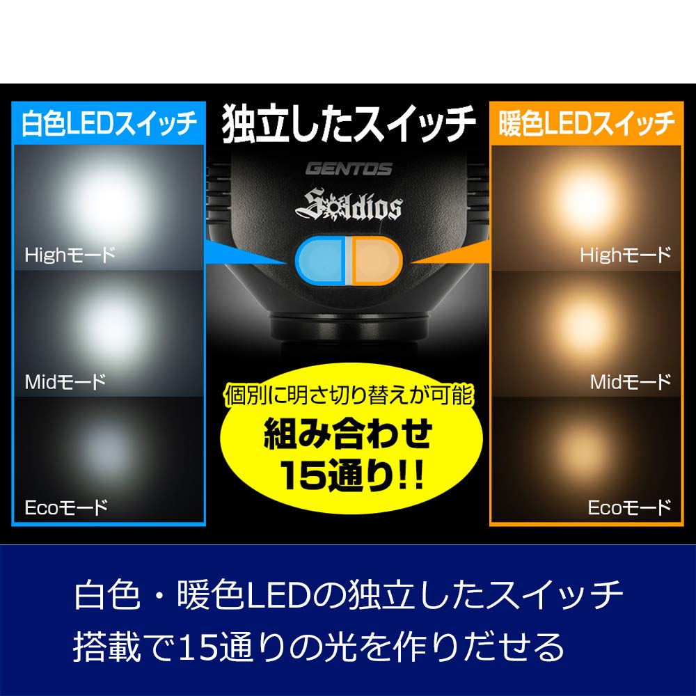 GENTOS Soldios USB Rechargeable LED Flashlight Lumens 2 Hours of Operational Run Time High Color Rendering Warm Requires Dedicated Rechargeable ANSI W