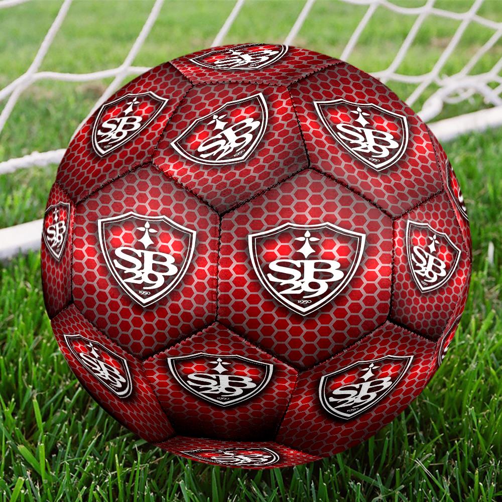 Strength Brestois Emblem Size 5 Soccer Balls, Anti-Slip, Protective Football, Outdoor Sport, a Unique Gift Suitable for Him/her, Birthdays