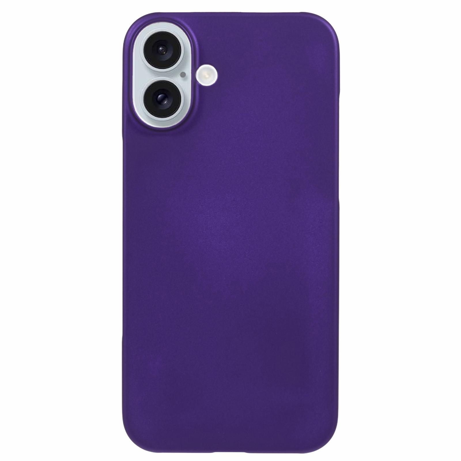 

For iPhone 16 Plus Case Skin-Touch Feeling Matte Anti-scratch Hard PC Phone Cover Purple