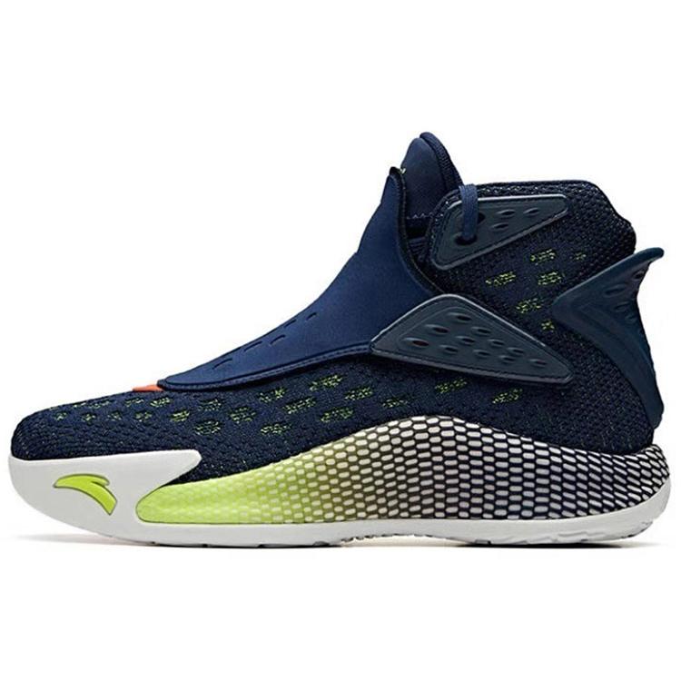 Anta KT5 Thompson 5 Cushioning Slip Resistant Abrasion Resistant High top Basketball Shoes Men's Blue Green 11941101-8