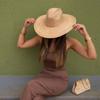 French Sunflower Leaf Bohemian Western Cowboy Straw Hats for Women Vacation Beach Summer Vacation Jazz Panama Sun Caps