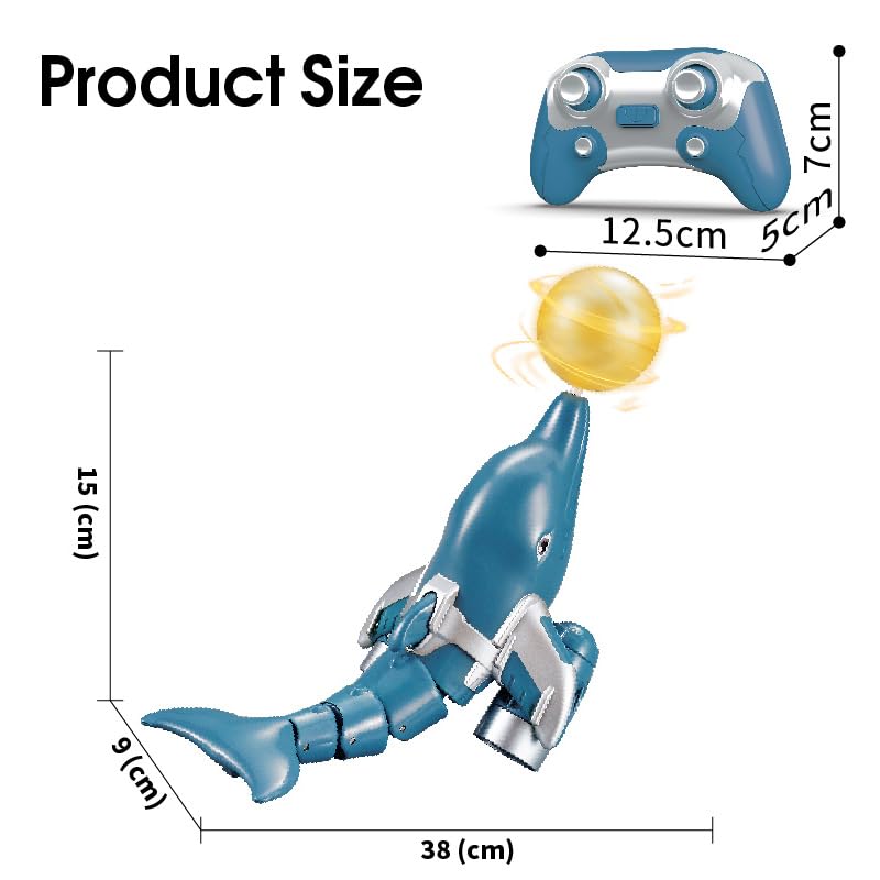 OBEST Remote Control Diving Dolphin Radio Controlled Dolphin Toy Wireless Control Submarine Speed Boat Radio Controlled Ship Boat High Speed Radio