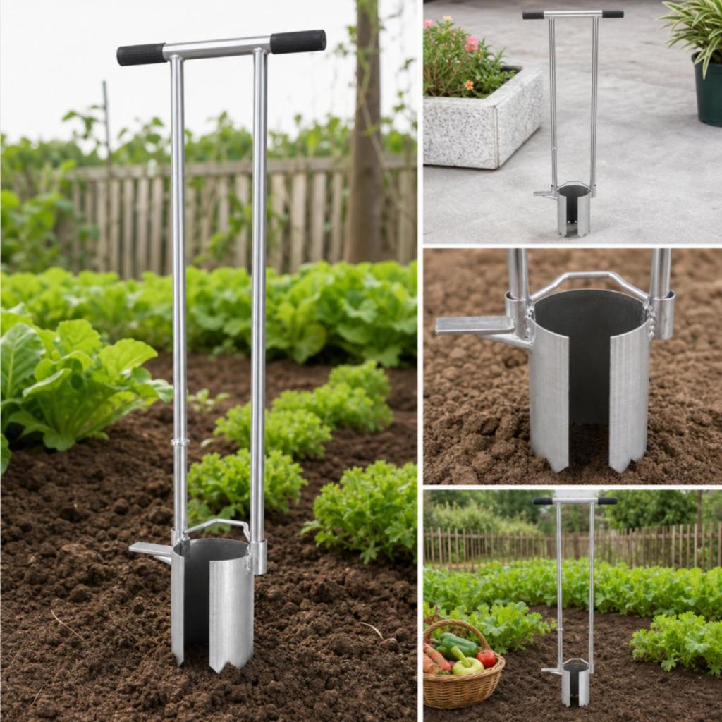 Plant Transplanter Heavy-Duty Transplanting Tool Labor-Saving for Gardeners