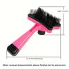 1-Pack Pet Hair Remover Brush for Cats - Ergonomic Handle, One-Click Detangling & Gentle Massage Comb, Blue & Pink Bristles, Easy Hair Removal Tool