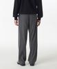 Musinsa Standard Light Plain One-Pleat Wide Hidden Elastic Waist Slacks [Medium Gray]