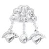 Ethnic Miao Silver Butterfly Pendant with Bells