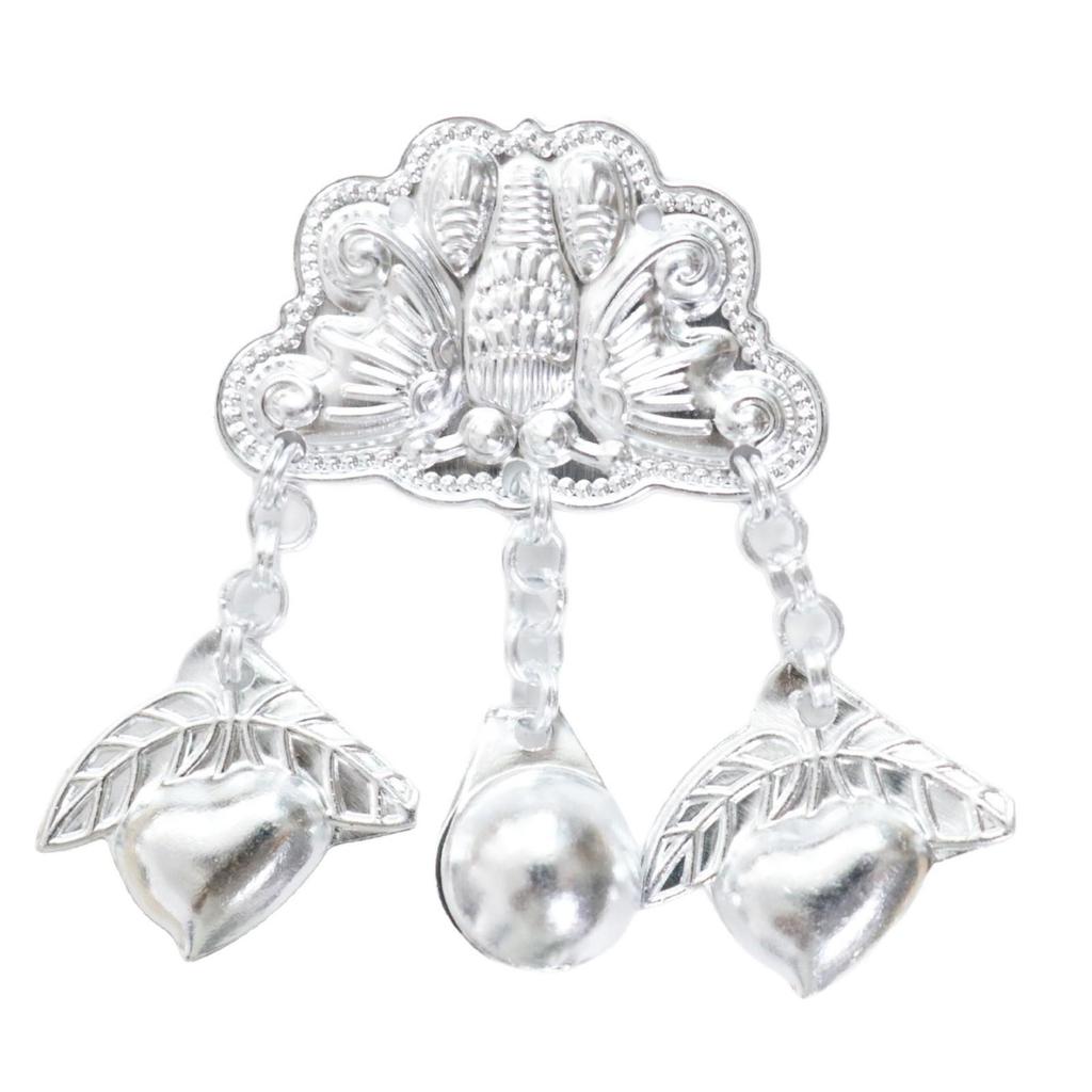 Ethnic Miao Silver Butterfly Pendant with Bells