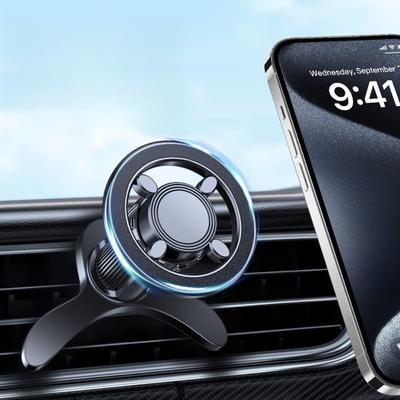 New Magsafe Car Navigation Air Vent Phone Case Holder with Strong Magnetic Circular Ring for Cars Simple and Beautiful