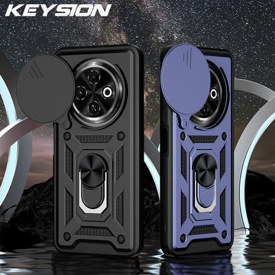 KEYSION Carcasă blindată rezistentă la șocuri pentru TECNO Spark 30C 4G Slide Protectie lentile camerei inel Husă pentru telefon pentru TECNO Spark 30C 4G