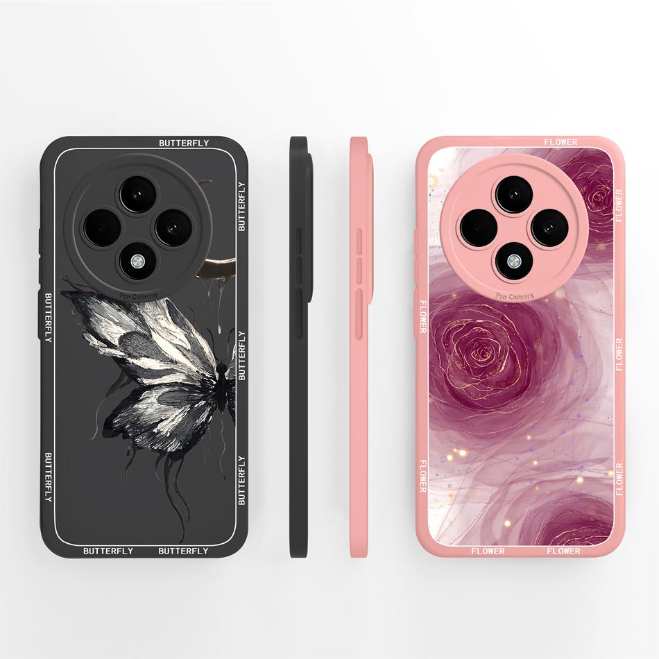 For Oppo Reno 12F Case Cute Anime High Quality Funda Soft Liquid Silicone Bumper For Oppo Reno 12 F 4G 5G Anti Drop Back Covers