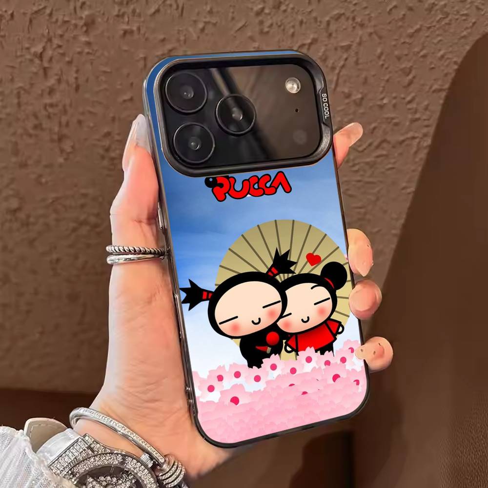 

Cute Cartoon-Pucca Phone Case Color Silver Shell For IPhone 17 16 15 14 13 12 11 Pro Max Plus iPhone17PRO