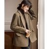 Women's Herringbone Wool Blend Padded Suit Jacket