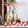 Set of 6 Santa Claus Miniature Christmas Cute Resin Christmas Decorations for Potted Window DIY Christmas Gifts Ornaments, Tabletops, Bonsai, Plants,