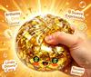 1/2 buc. Drăguț Pâine Golden la Abur Squishy Jucărie Fidget, Fulgi Aurii Strălucitori, Moale Stoarcibilă Jucărie Senzorială Anti-Anxietate, Ameliorarea Stresului