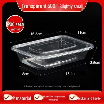 HANDUNYOU Patterned Disposable Rectangular Plastic Lunch Boxes with Lids