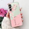 For Samsung M56 Case SM-M566B Clear Fashion A-Z Letters Luxury Flowers Crown Soft TPU Bumper For Samsung Galaxy M56 Back Cover