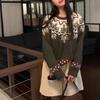 2025 Autumn/Winter Korean Style Soft Jacquard Loose Knit Pullover Sweater for Women