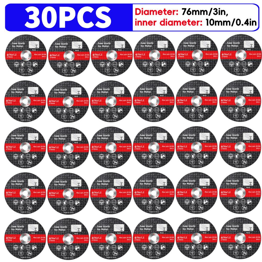 30-1Pcs 76mm Metal Cutting Discs Sanding Grinding Cut Off Circle Wheels Durable Saw Blades Discs for Electric Angle Grinder Part
