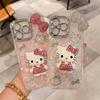 Rhinestone Bow Three-Dimensional Cat Mobile Phone Case For Iphone17Promax All-Inclusive Apple 15 Hard Case Light Luxury