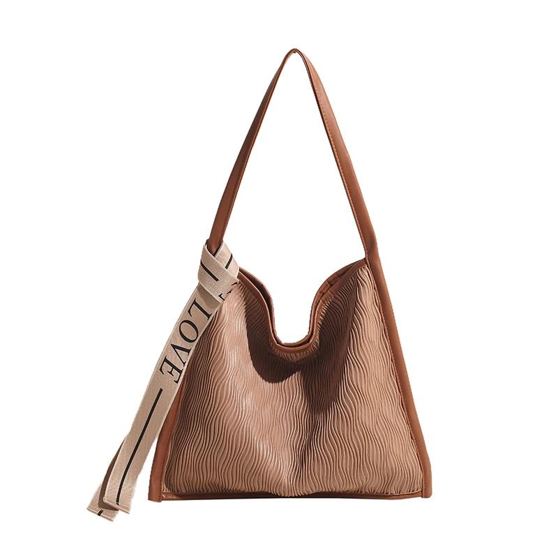 

Сумка на одно плечо подмышкой для женщин, мягкая сумка-ведро большой вместимости для отдыха и путешествий, новинка на осень и зиму