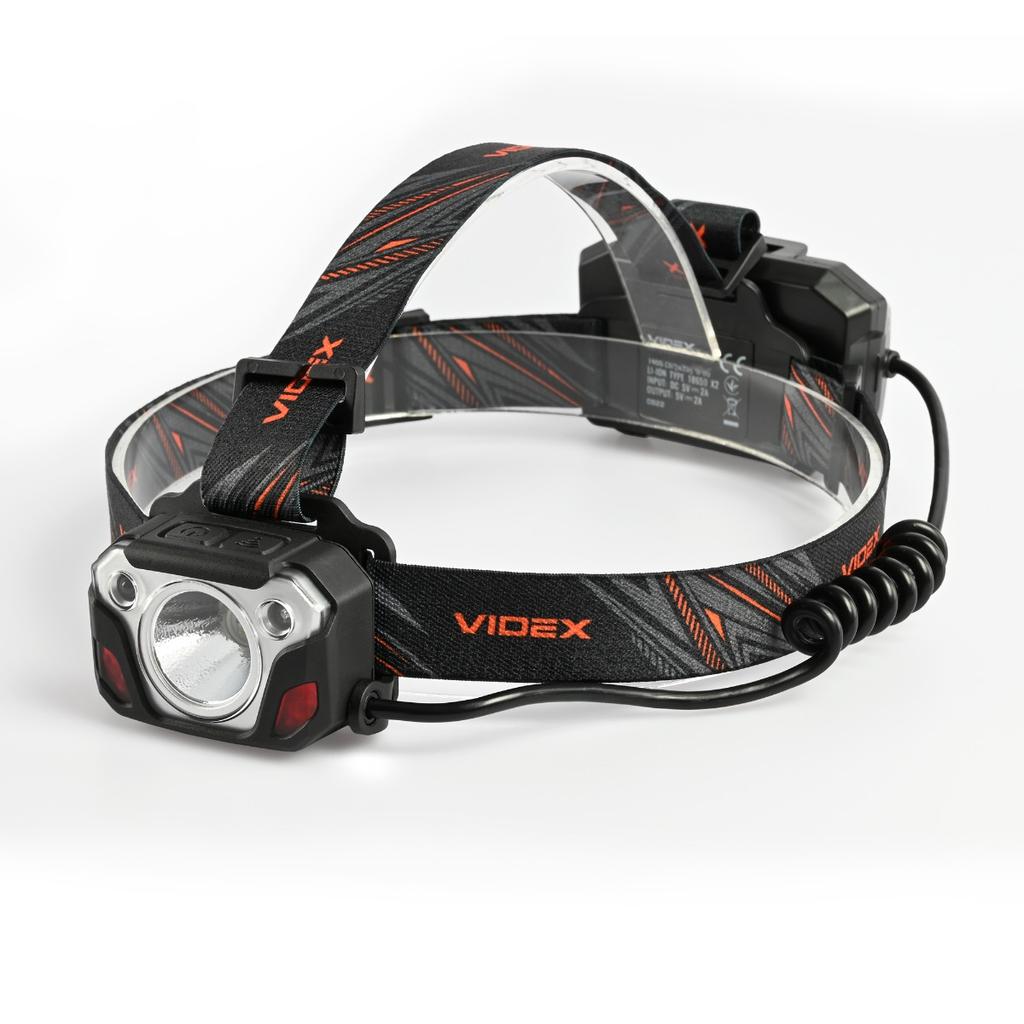 Tactical LED Headlamp 20W Rechargeable For 18.5H 1400Lm Range 161 M Ip65 Vlf-H056 Videx