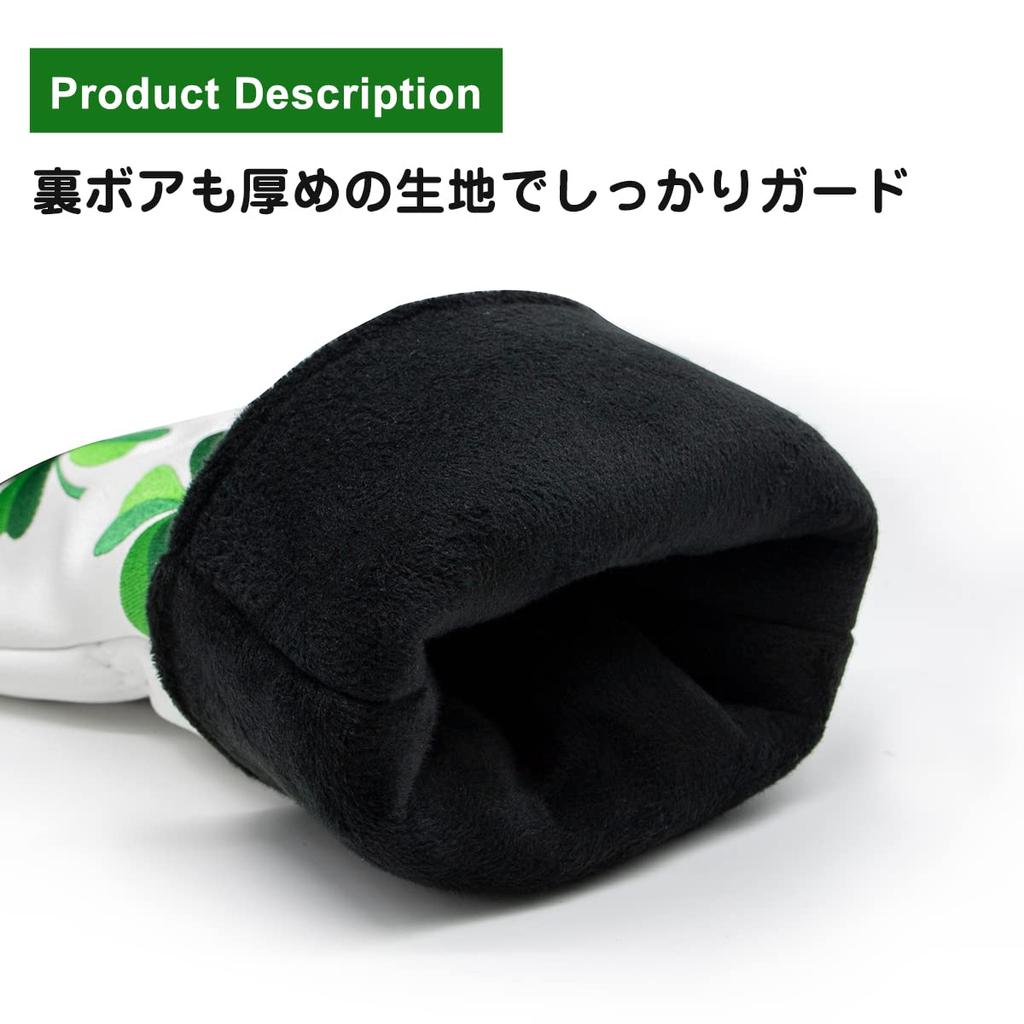 Golf Club Head Cover Lucky Clover Specification Golf Wood Cover Set Golf Driver Cover Fairway Hybrid Head Cover Putter Cover Pin Type Aliennana Made