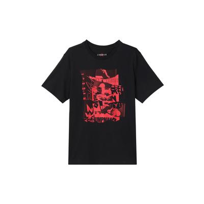 Jumpman Flight Basketball Sports Print Crew Neck Short Sleeve T-Shirt Men Tops Black DA9880-010