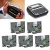 5 Pcs Label Maker Tape Black On White 12mm Width 8m Length Waterproof Printer Label Maker Tape for P Touch for PT D210