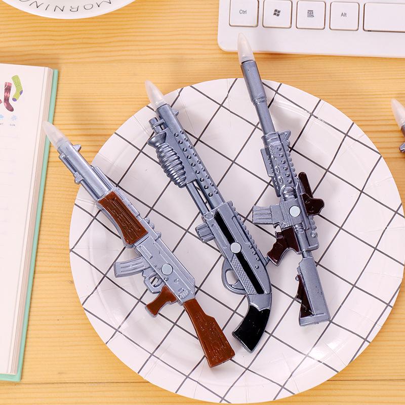 Creative Personality Stationery: Realistic Weapon-Shaped Utility Knife & Ballpoint Pens for Students