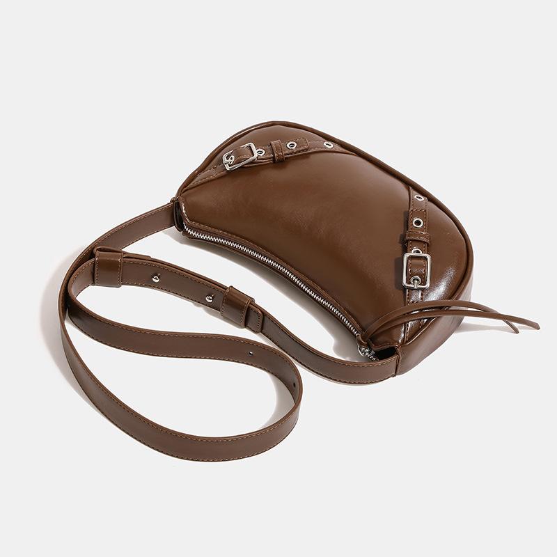 2024 Spring/Summer New Women's Bag, Unique Design, Textured Baguette Bag, Vintage Underarm Bag, Versatile Ins Shoulder Bag
