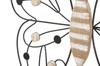 Wandpaneel aus Eisen und Holz Schmetterling Cm 39,5X1,5X33,5 Min 2