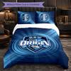 NSW Blues Pattern Microfiber 3Pcs Bedding Set Decor Duvet Cover Set For Bedroom Home Use