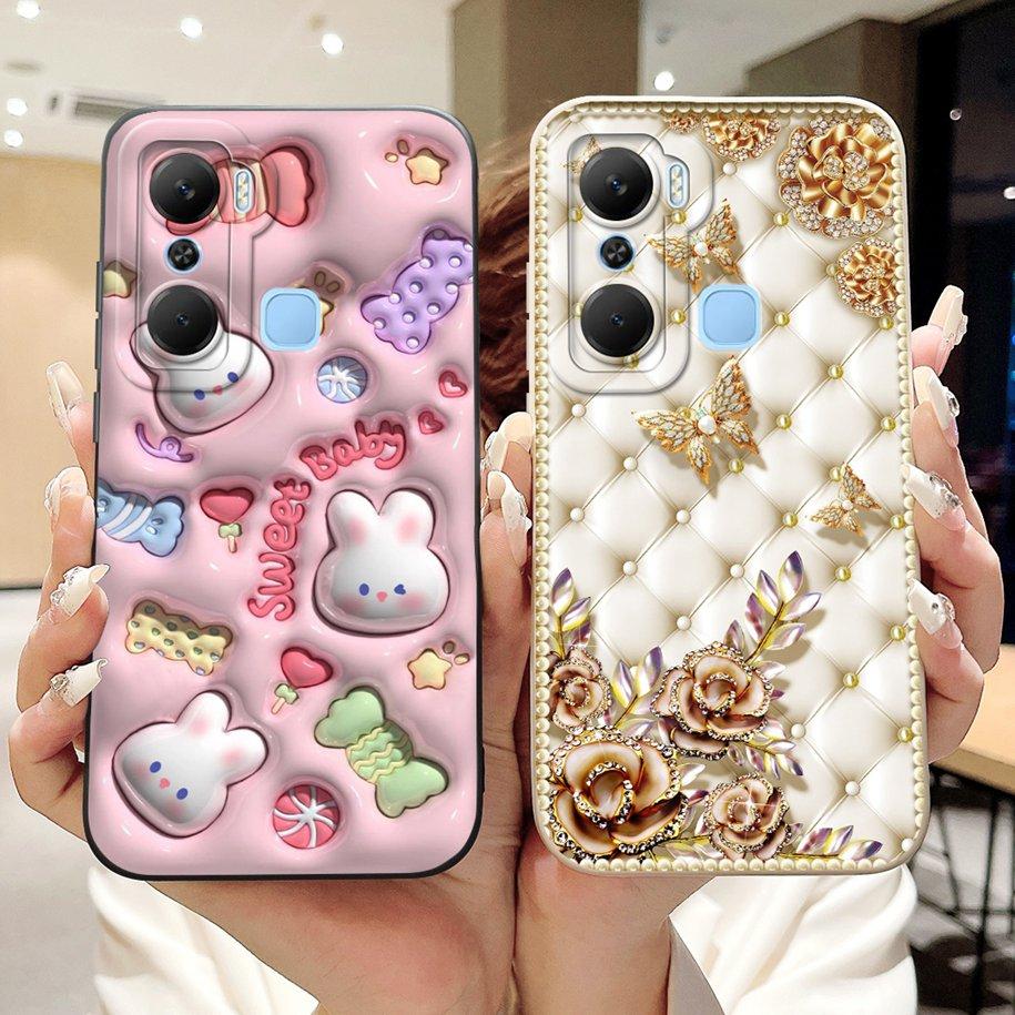 Case For Infinix Hot 12 Pro Play Cover X668 X6816 Soft Liquid Silicone Lens Protective Cases For Infinix Hot 12i Hot12 Play Capa