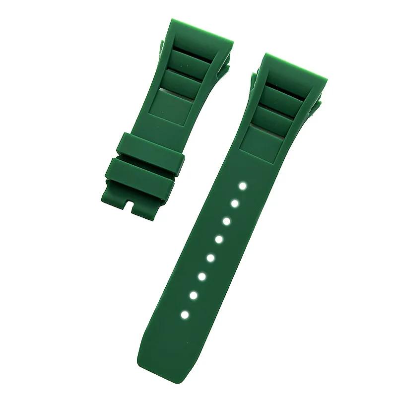 Watch Band for Richard Mille Rm011 Strap Men's Waterproof Sweat-Proof Wear Comfortable Silicone Rubber Watch straps 25mm*20mm
