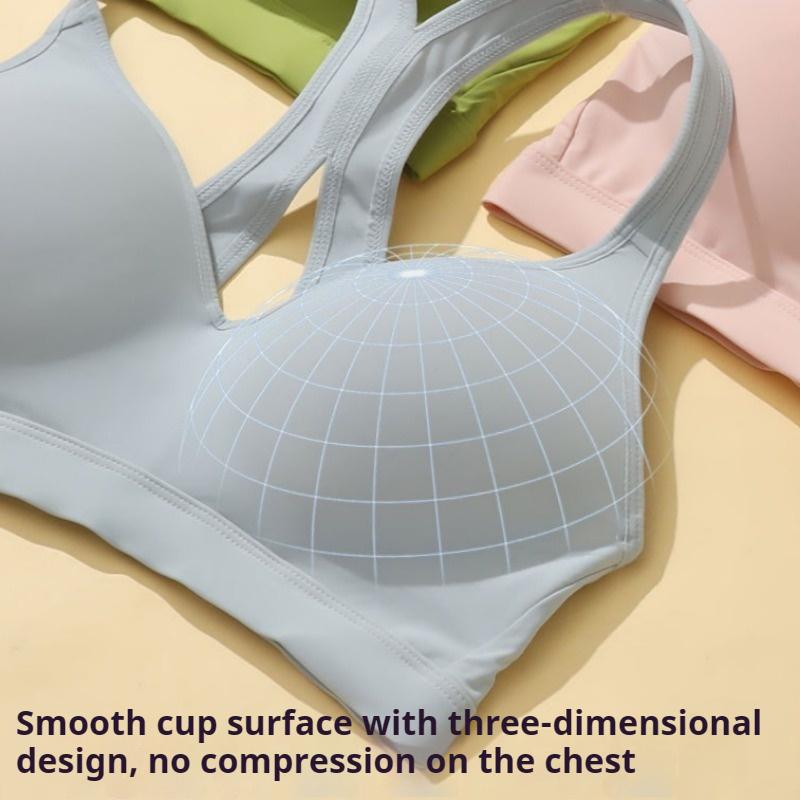 Sports Back Beauty Underwear Seamless Breathable Women's Bra Small Chest Non-empty Cup No Wire Bra