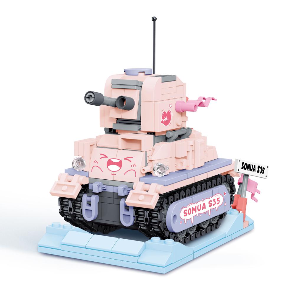 KNEW BUILT Military Miniature Tank Creating Pieces Kid Learning Toysets Educational Toy Bricks Model Construction Set for Youngsters Restless