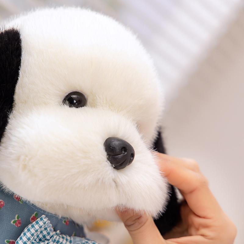 Cute Dressed Puppy Doll Plush Toy Girl Sleeping and Holding Doll Soft Dog Doll Pillow Birthday Gift